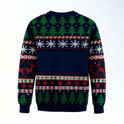 Softest Unisex Funny Christmas Pattern Sweater - Ugly Holiday Party Jumper