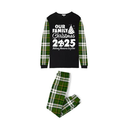 2025 Our Family Christmas Matching Pajamas -Green Plaid
