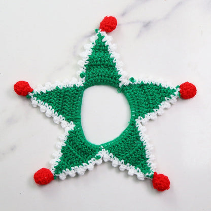 1PC Pet Cat Knitted Five-pointed Star Scarf Collar Pets Christmas Costume