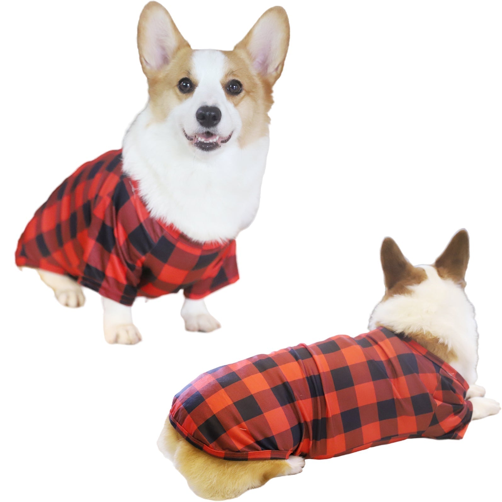 "Family Christmas" 2026 Letter Print Black & Red Plaid Family Matching Black Pajamas