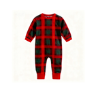 Matching Christmas Red and Green Plaid Button Up Family Pajamas Sets