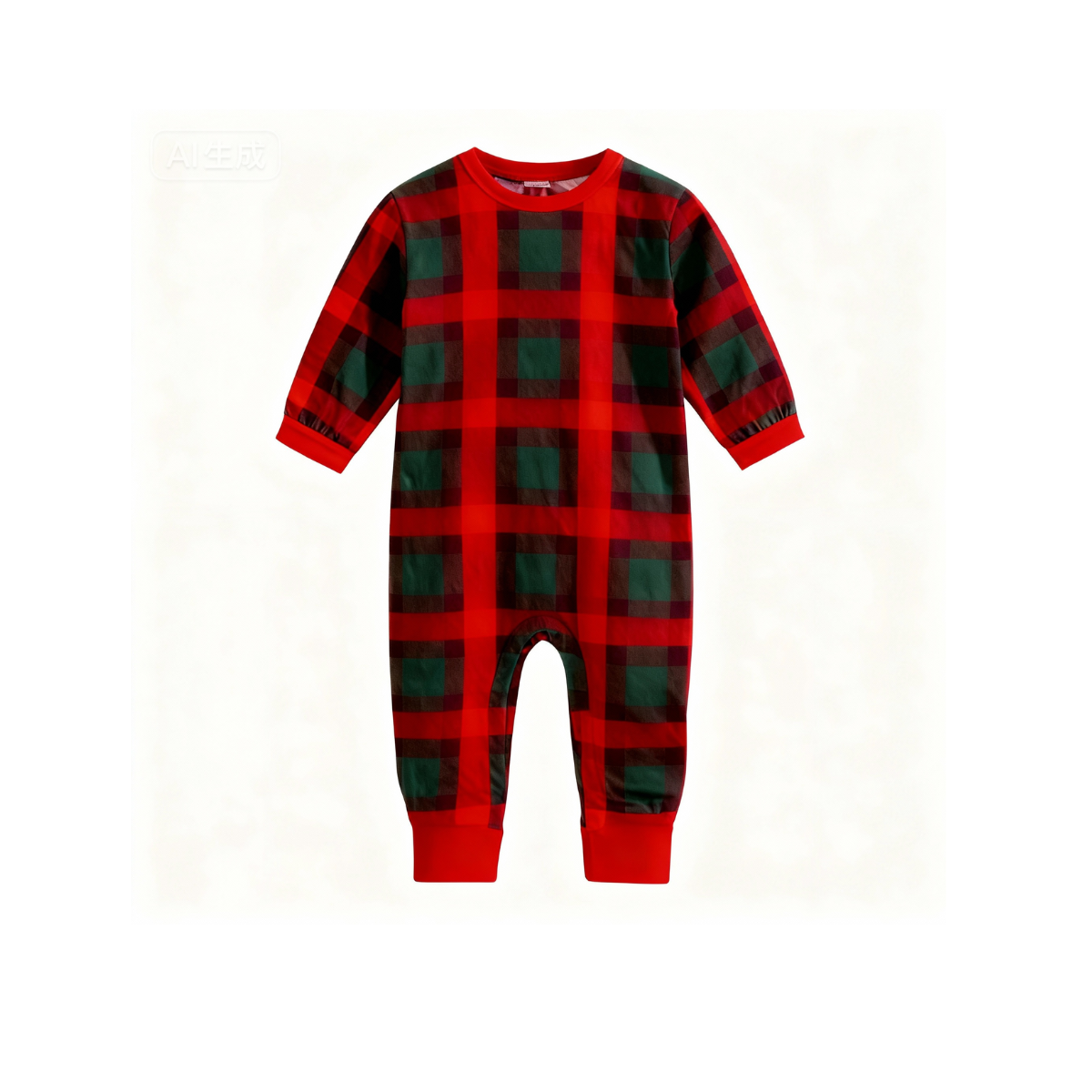 Matching Christmas Red and Green Plaid Button Up Family Pajamas Sets