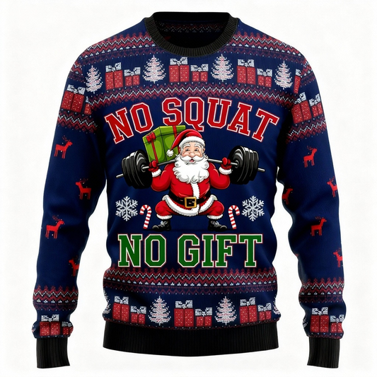 Maximum Cheer, Minimum Effort: Wacky Santa Print Holiday Sweater