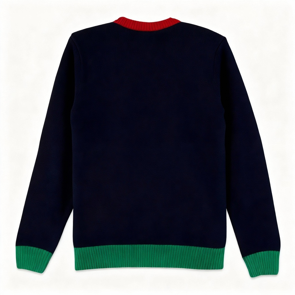Cartoon Pattern Print Holiday Sweater - Intentional Festive Quirk
