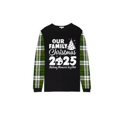 2025 Our Family Christmas Matching Pajamas -Green Plaid