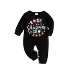 "2025 Christmas Crew" Text Printed Black and Green Plaid Family Matching Pajamas
