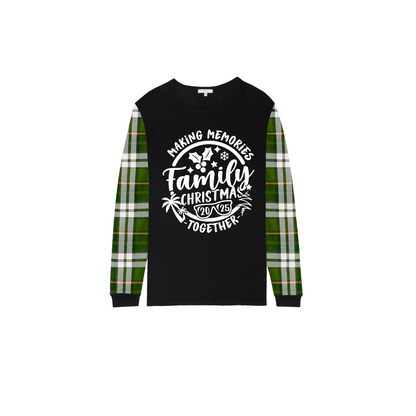 Making Memories Family Christmas Pajamas - Black & Green Plaid