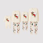 Grinch Family Christmas Pajamas | Cream Matching Holiday Sleepwear Set