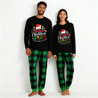 "Making Memories Together Christmas 2025" Print Black and Green Plaid Pants Family Matching Pajamas
