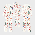 Christmas Collar Button-Up Pajama Set for Family