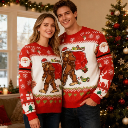 Gorilla Pattern Ugly Sweater - Unisex Christmas Party Essential