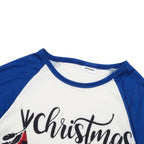 Christmas Matching Family Pajamas Tent Print Blue Plaid Pajamas Set