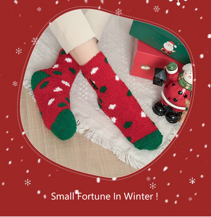 Coral Fleece Winter Home Socks Christmas Floor Socks