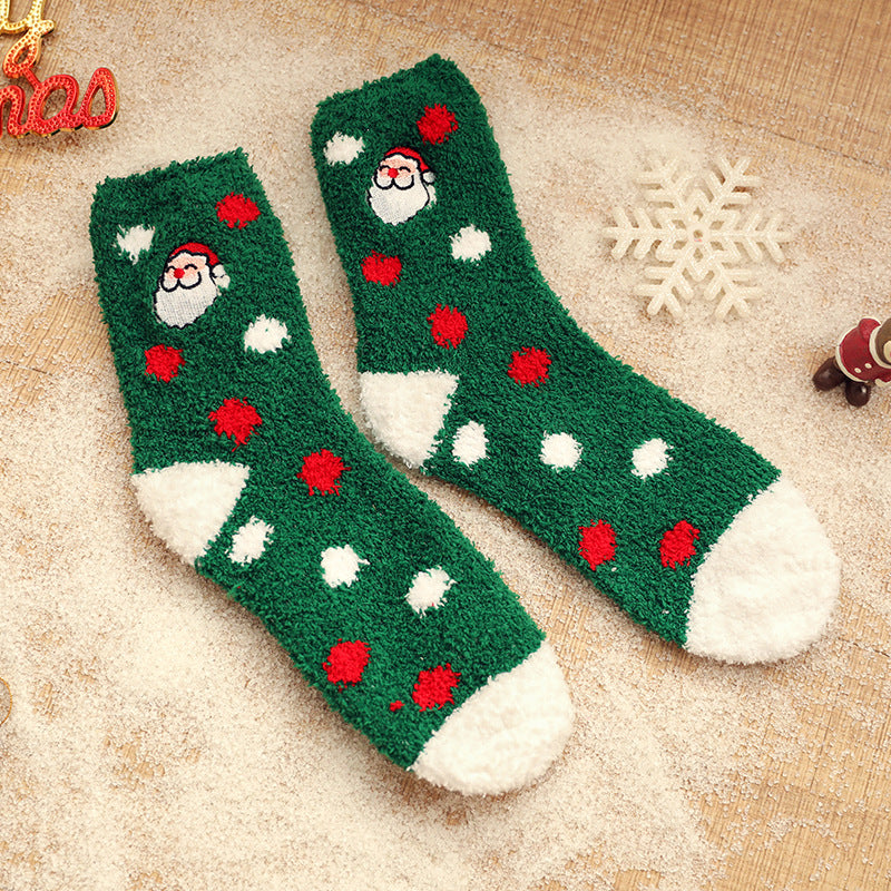 Coral Fleece Winter Home Socks Christmas Floor Socks