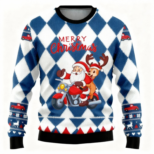 Ugly Christmas Sweater Party 2025 | Santa Claus & Reindeer Design Edition