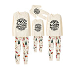Beige Christmas Pattern Print Christmas Pajamas Set With Family Christmas 2026 Making Memories Together Print