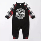 Christmas Make Memories Together 2026 Print Red & Black & Grey & White Plaid Family Matching Pajamas With Dog