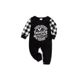Making Memories Together Family Christmas 2026 Pajamas Set - Black Top Black and White Plaid Pants White Graphic Text