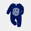 "2026 Family Christmas Making Memories Together" Printed Blue and White Plaid Family Matching Pajamas