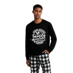 Christmas Make Memories Together 2026 Print Black Long Sleeve Top with Black And White Plaid Pants Family Matching Pajamas