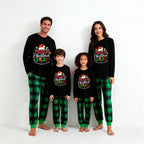 "Making Memories Together Christmas 2026" Print Black and Green Plaid Pants Family Matching Pajamas