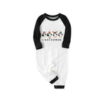 Black Raglan Top Green Plaid Christmas Pajamas Set With Penguin Print