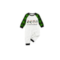 White Top Green Sleeves Green Plaid Pants Pajamas Set With Christmas Penguin Print