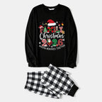 Black and White Plaid Christmas Pajamas Set With "Family Christmas 2026 Making Memories Together" Text Print