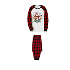 Red and Black Plaid Christmas Pajamas Set With Santa and "Family Christmas" Print