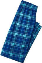 "Merry Christmas" White Letter 2025 Blue Long Sleeve Top With Blue Plaid Couple Matching Pajamas