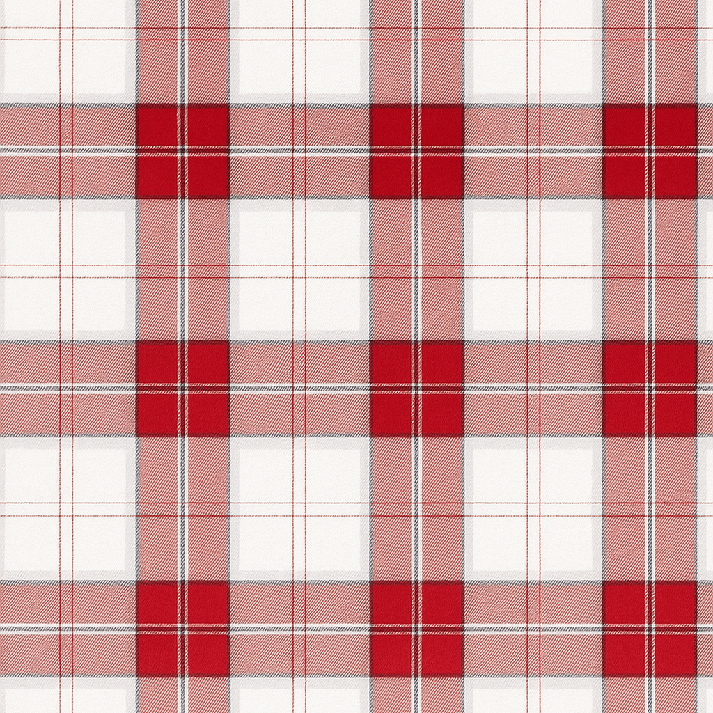Matching Family Sleepwear Red White Plaid Christmas Pajamas Set