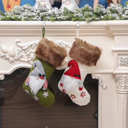 Christmas Knitted Faceless Big Socks  Red/ Green /White