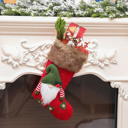 Christmas Knitted Faceless Big Socks  Red/ Green /White