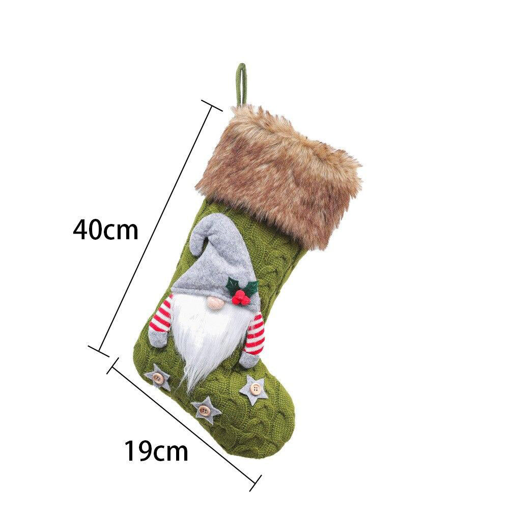 Christmas Knitted Faceless Big Socks  Red/ Green /White