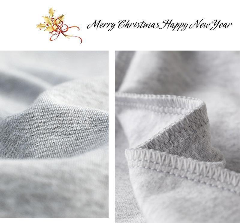 MERRY CHRISTMAS Antler Print Grey Top with Black and Red Plaid Pants Family Matching Pajamas Set