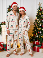 Charming Reindeer, Pink Trucks & Candy Canes Holiday Women Pajama Set