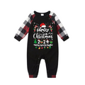 "FAMILY CHRISTMAS 2024 Making Memories Together" with Various Christmas Decorations - Red&Black&White Plaid  Matching Pajamas