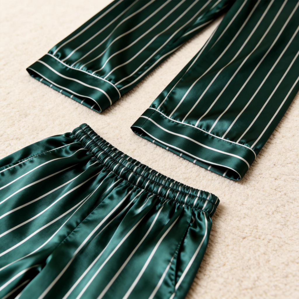 Elegant Satin Gray Pajama Set for the Whole Family