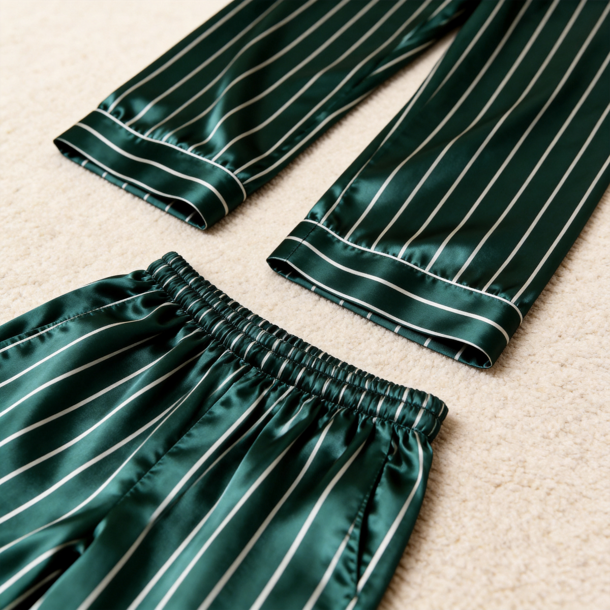 Elegant Satin Gray Pajama Set for the Whole Family