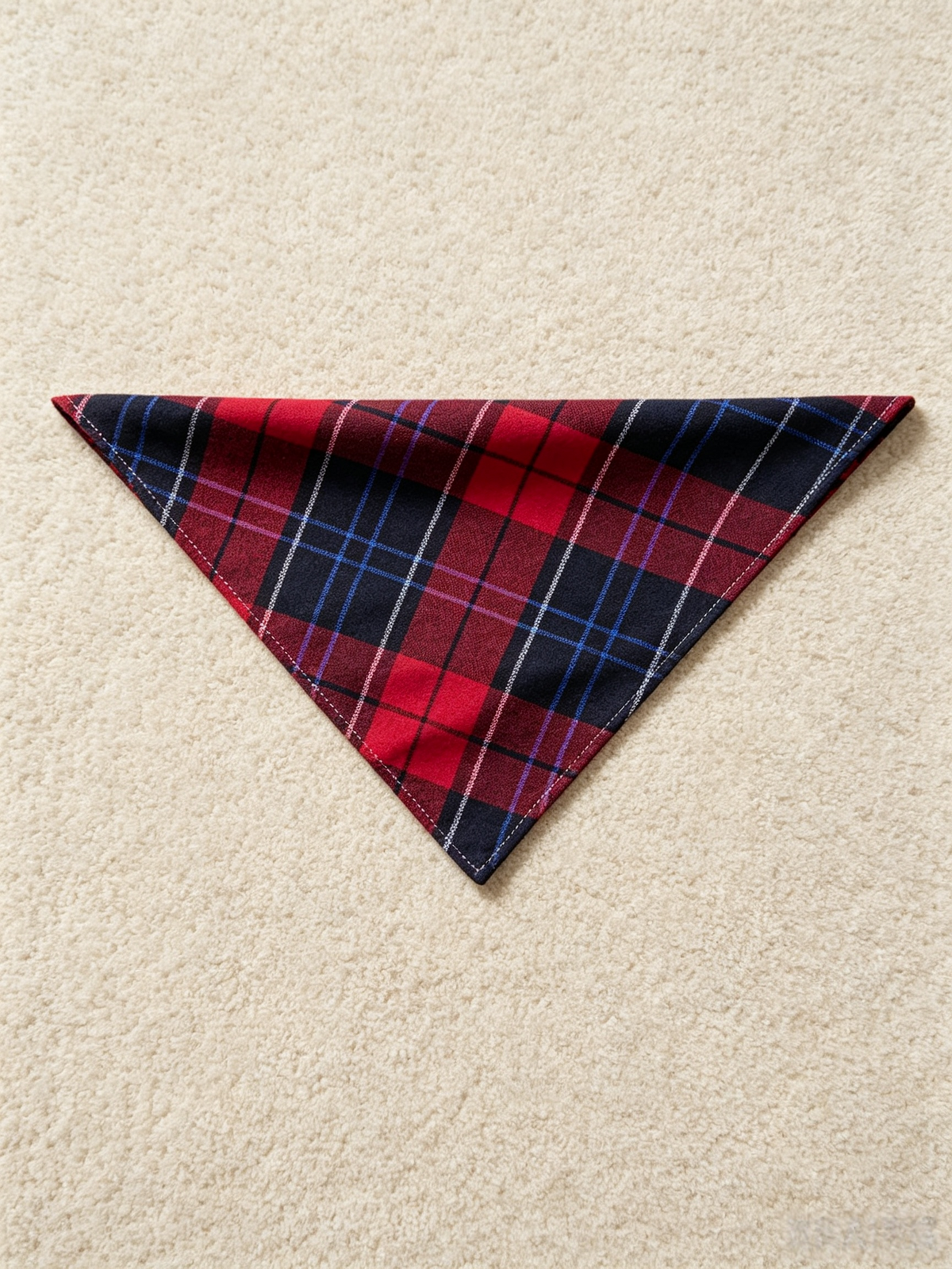 Women Christmas Pajamas - Red & Navy Blue Tartan Plaid Button-Down Sleep Set