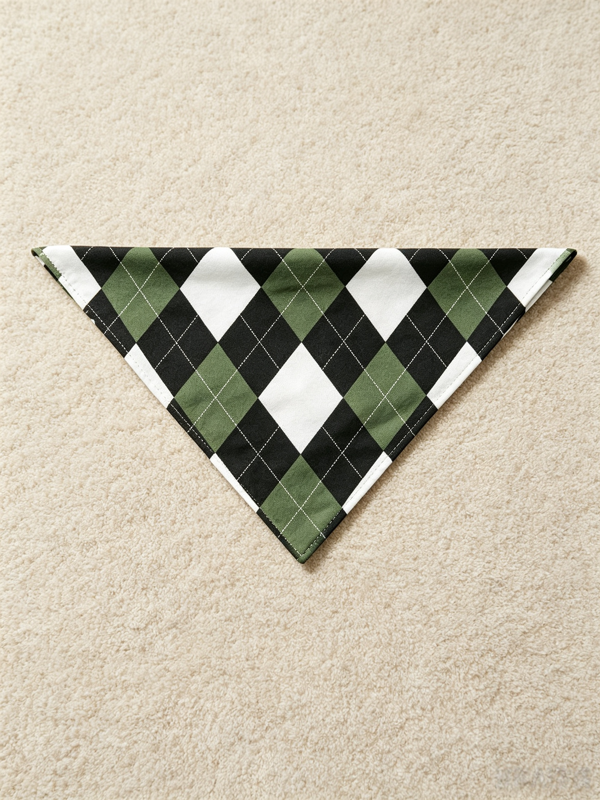 Women Hooded Onesie Christmas Zip-Up Loungewear - Sage Green & Black Argyle Check Jumpsuit