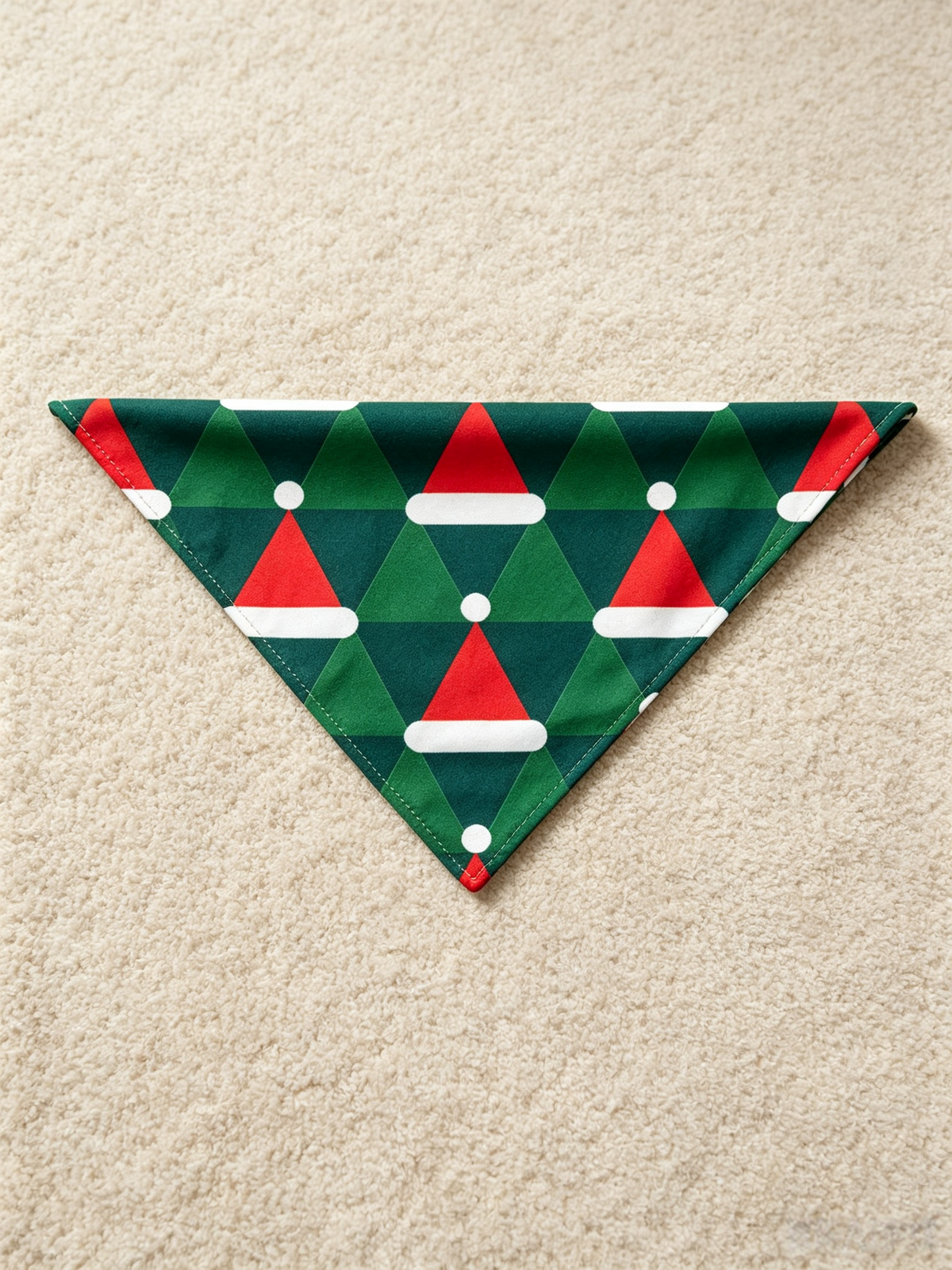 Geometric Santa Hat & Tree Christmas Women Hooded Onesie - Zip-Up Loungewear