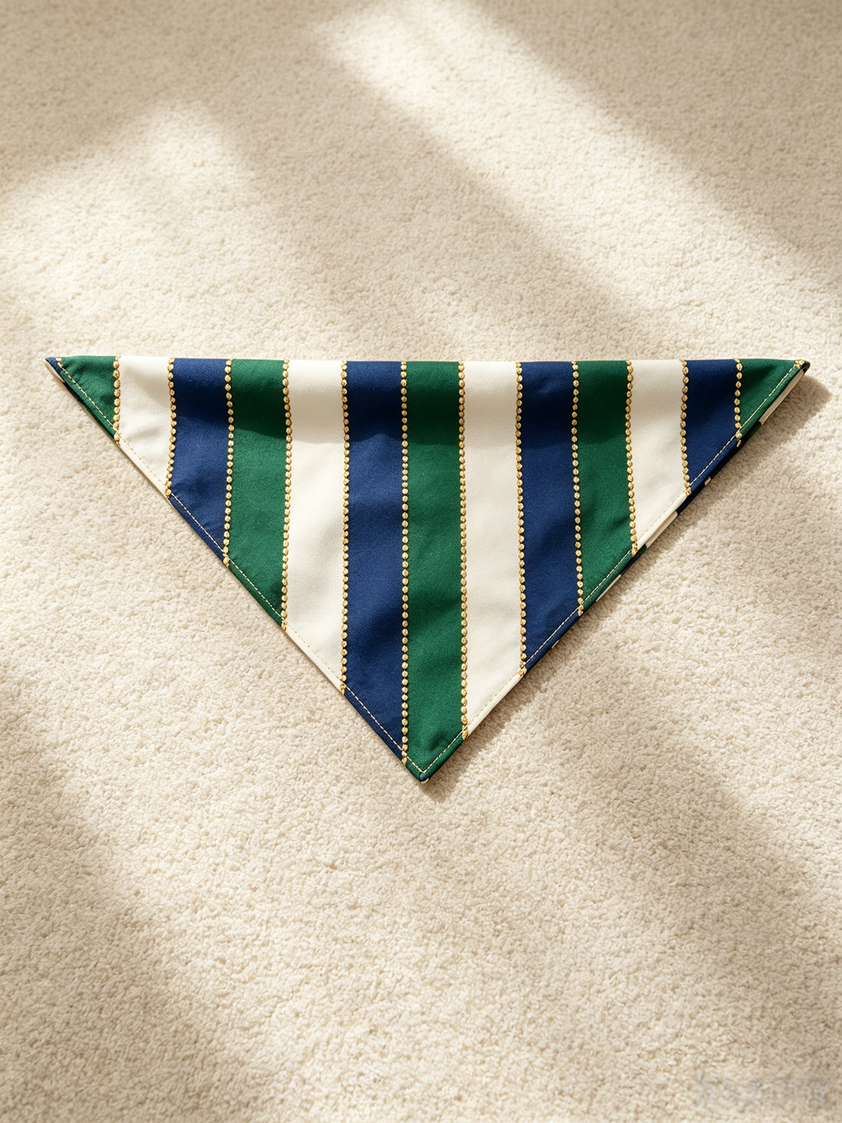 Women Christmas Pajamas - Navy Blue Forest Green Cream Striped Gold Line Button up Pajamas