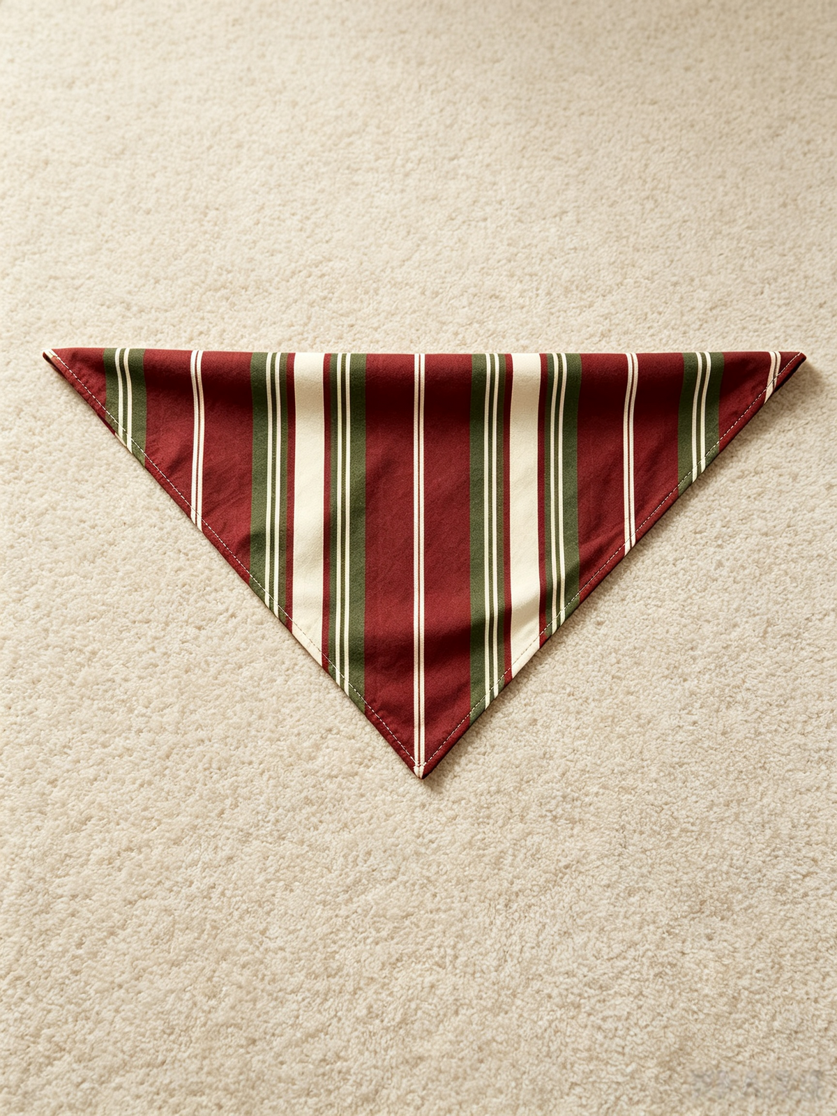 Women Christmas Pajamas - Burgundy Forest Green Cream Vintage Striped Button up Pajamas