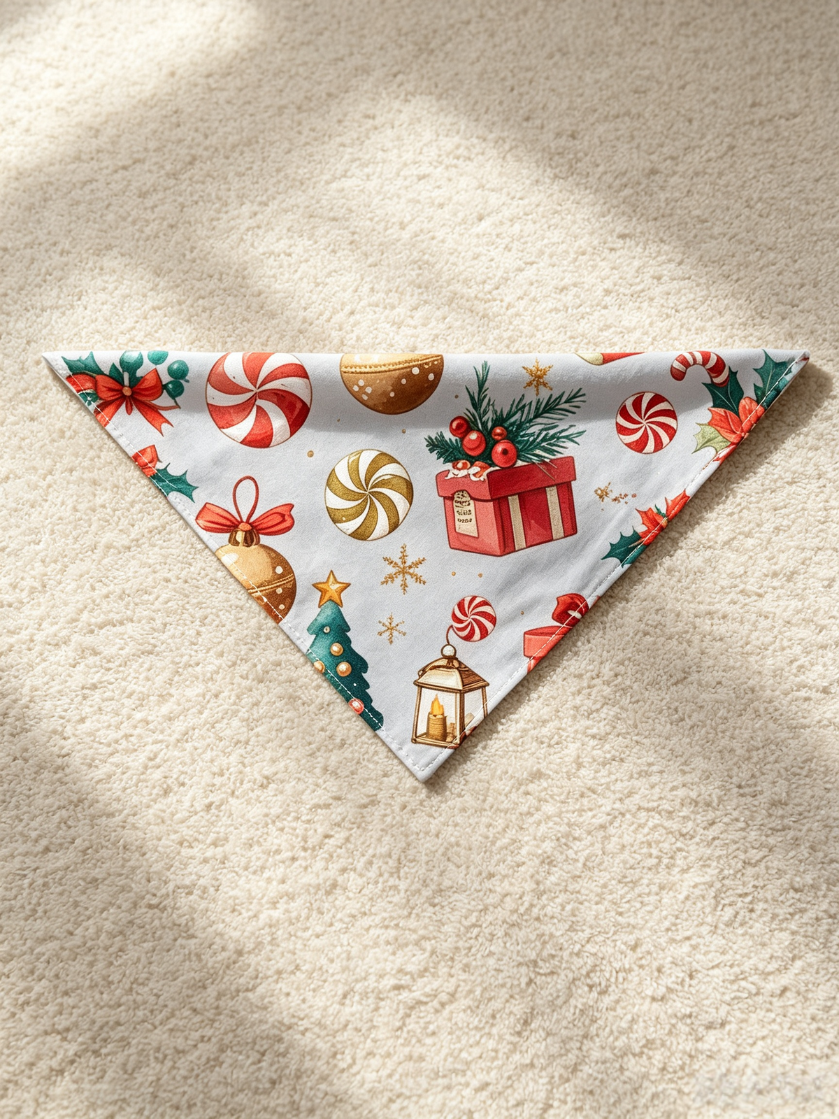 Christmas Family Pajamas 2-Piece Button-Down Long Sleeve Long Pants with Pocket - Festive Gift Box & Stocking Print