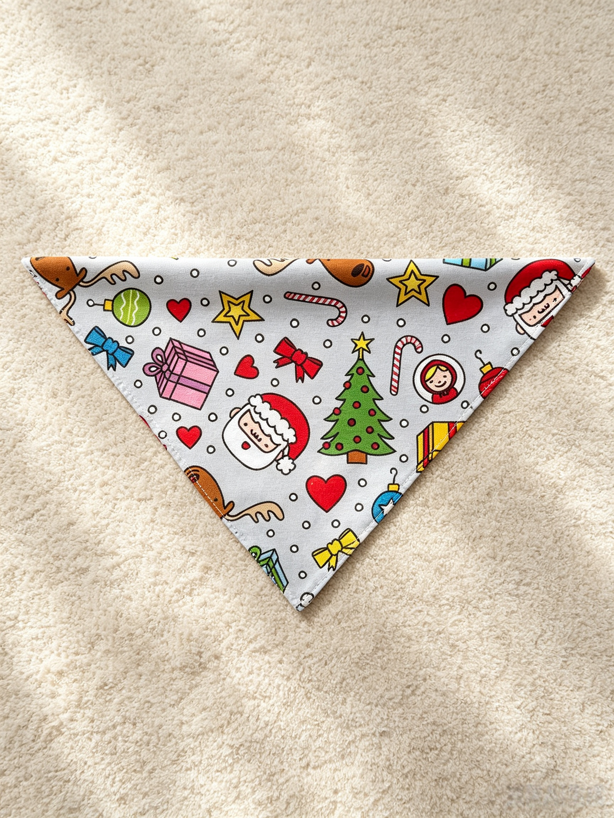 Christmas Family Pajamas 2-Piece Button-Down Long Sleeve Long Pants with Pocket - Santa Claus & Reindeer Print