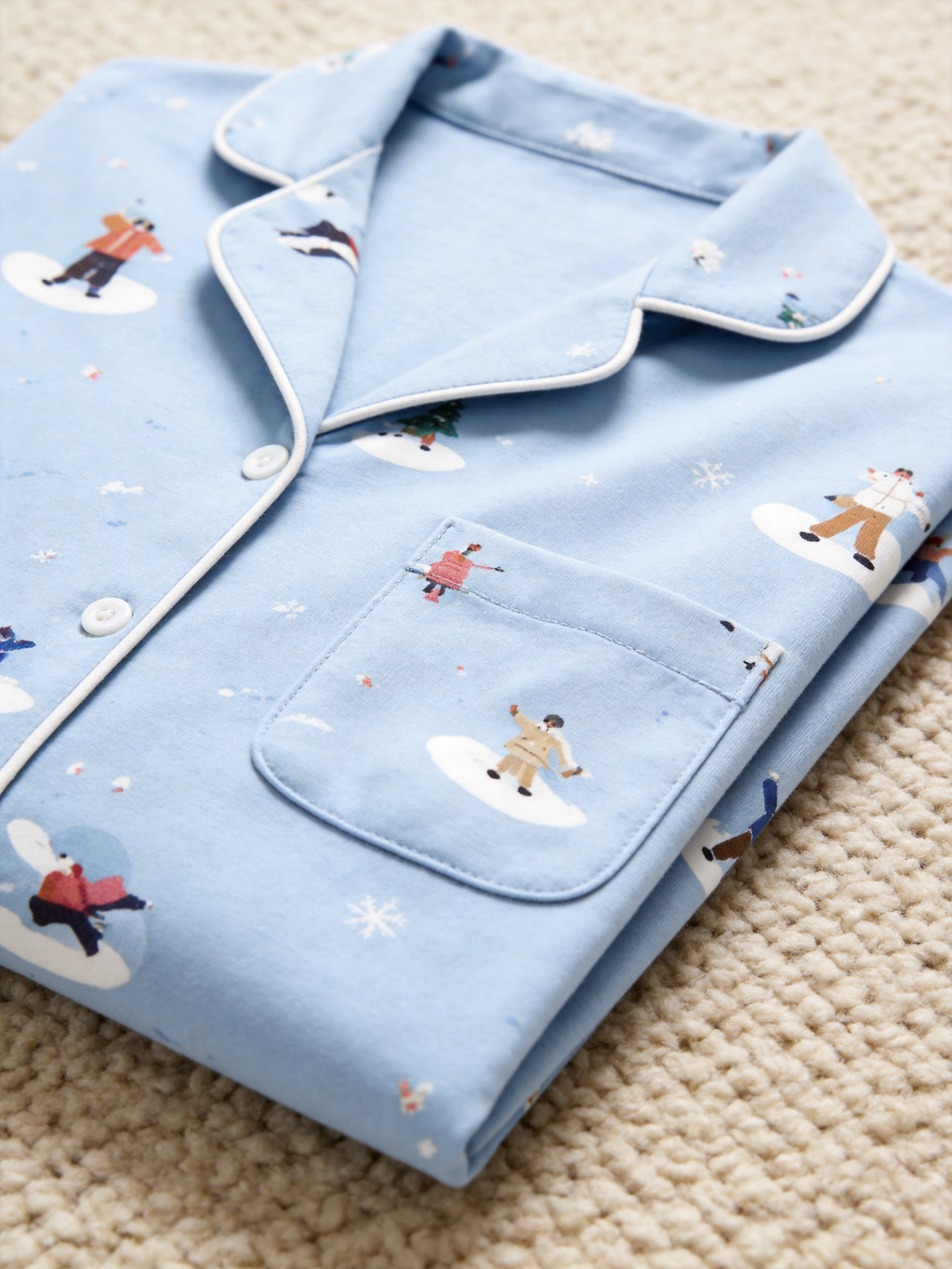Whimsical Snowman & Winter Fun Pattern Women Sleepwear