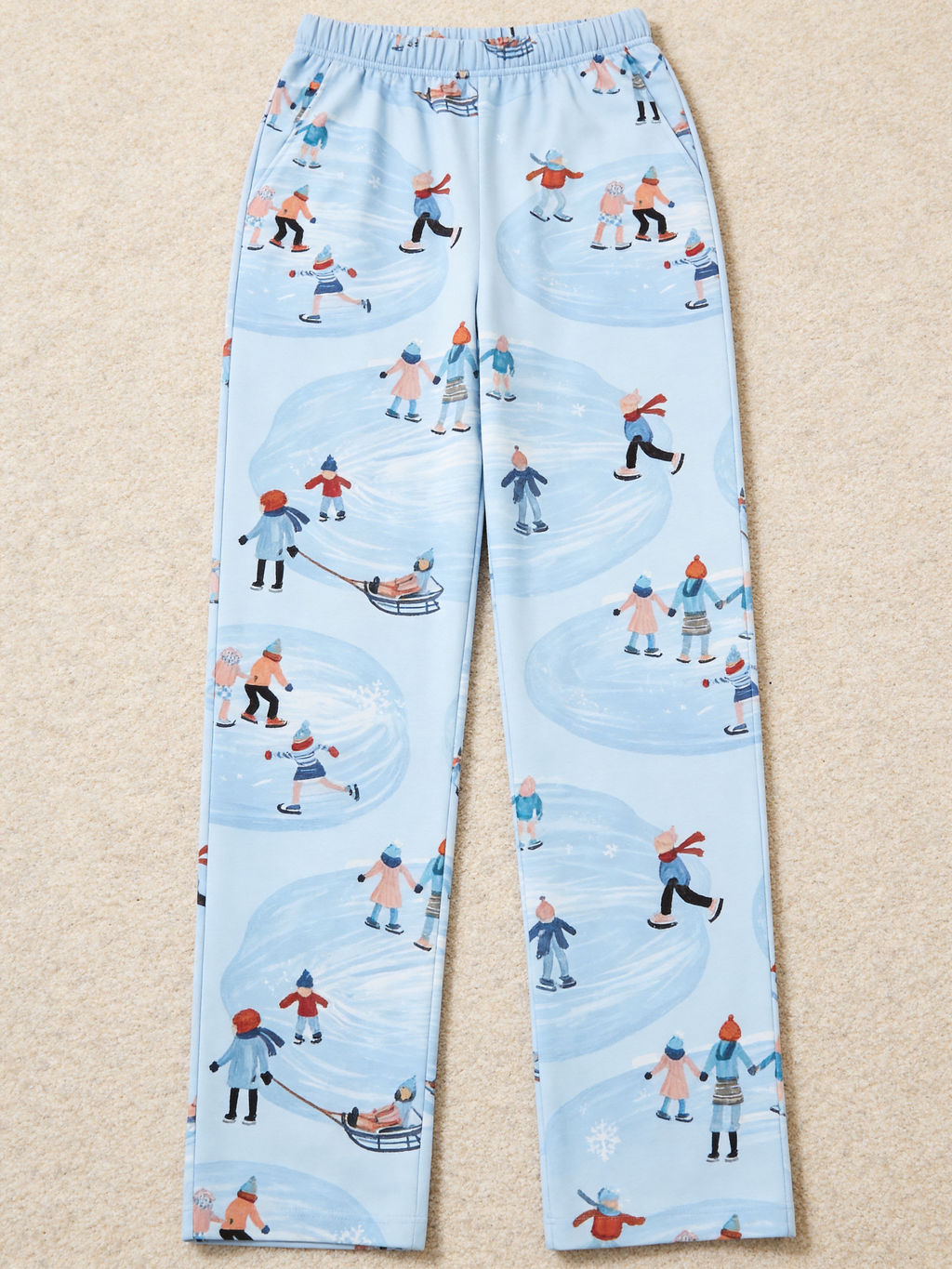 Whimsical Ice Skating Print Women  PJs
