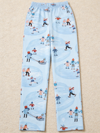 Whimsical Ice Skating Print Women  PJs