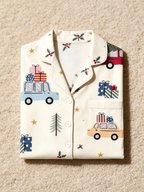 Cute Christmas Car & Tree Print Women Christmas Pajamas